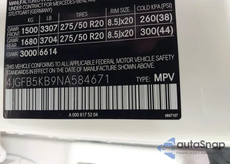 2022 Mercedes-Benz Gle 450 4Matic из США, поврежденный, VIN 4JGFB5KB9NA584671